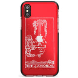 Ace of Swords Tarot Card - White Transparent Pink Fade Impact Phone Case for iPhone X XS Max XR