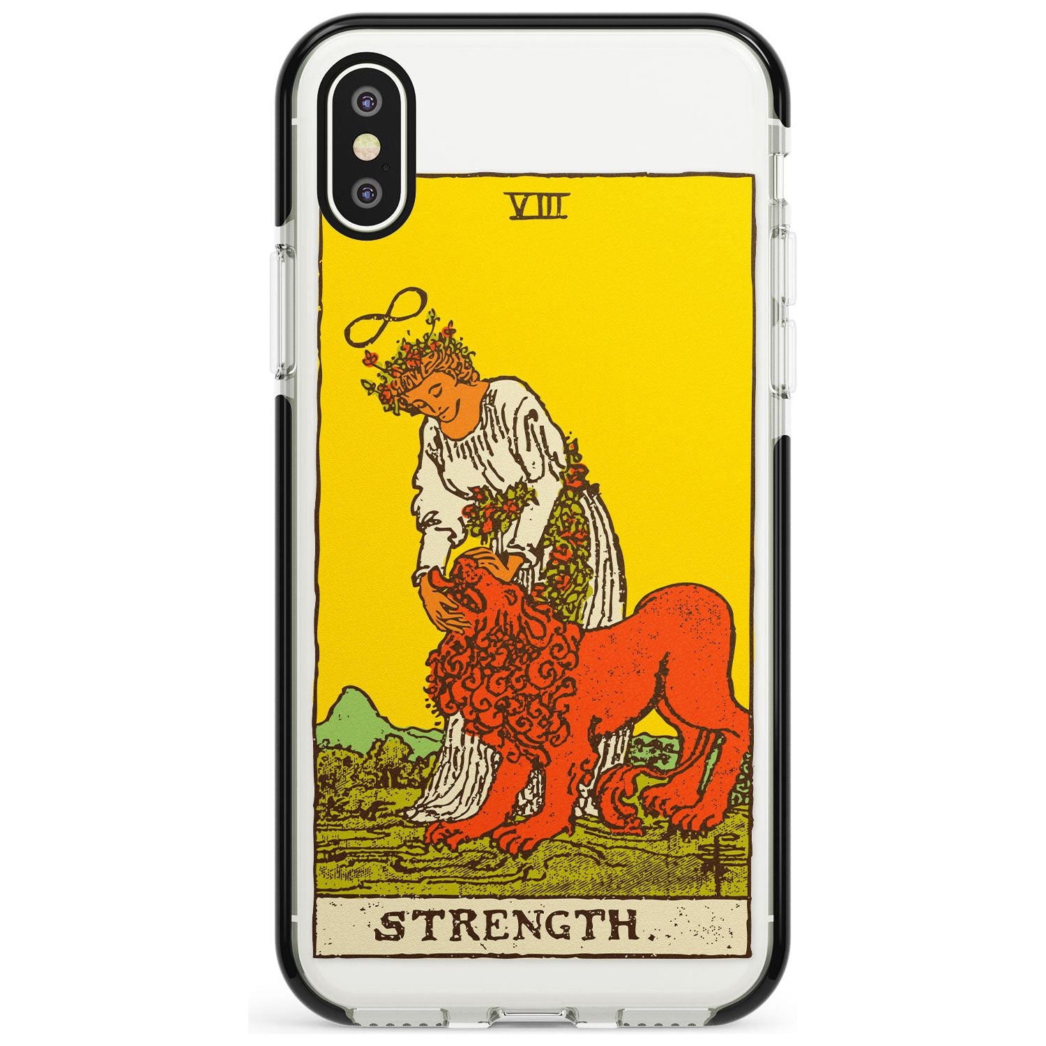 Strength Tarot Card - Colour Pink Fade Impact Phone Case for iPhone X XS Max XR