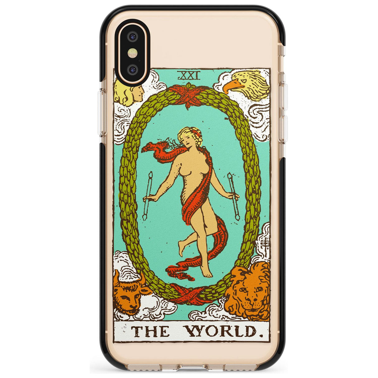 The World Tarot Card - Colour Pink Fade Impact Phone Case for iPhone X XS Max XR