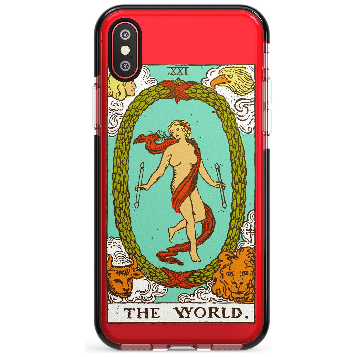 The World Tarot Card - Colour Pink Fade Impact Phone Case for iPhone X XS Max XR