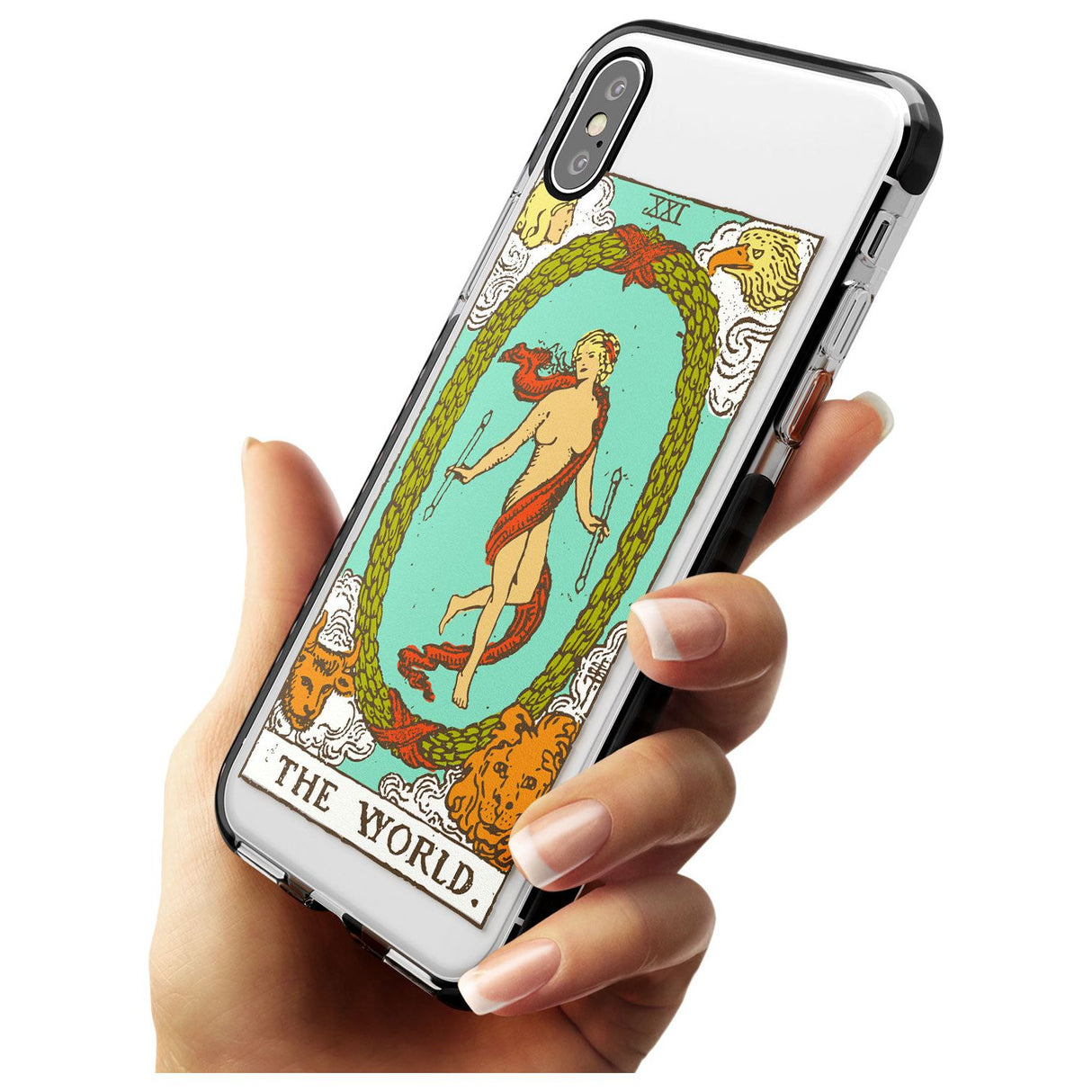 The World Tarot Card - Colour Pink Fade Impact Phone Case for iPhone X XS Max XR