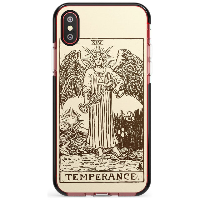 Temperance Tarot Card - Solid Cream Pink Fade Impact Phone Case for iPhone X XS Max XR