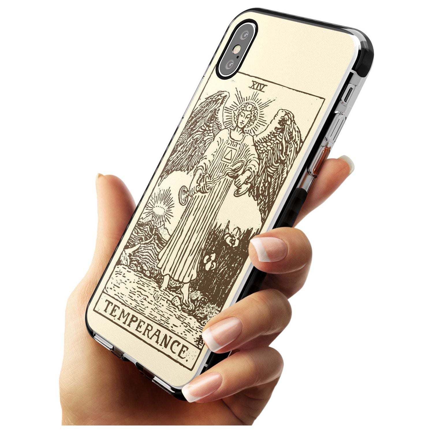 Temperance Tarot Card - Solid Cream Pink Fade Impact Phone Case for iPhone X XS Max XR