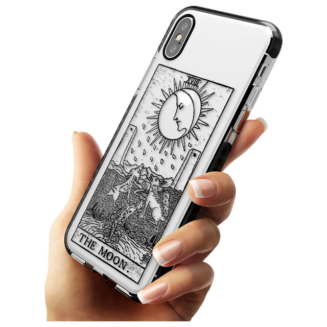 The Moon Tarot Card - Transparent Pink Fade Impact Phone Case for iPhone X XS Max XR