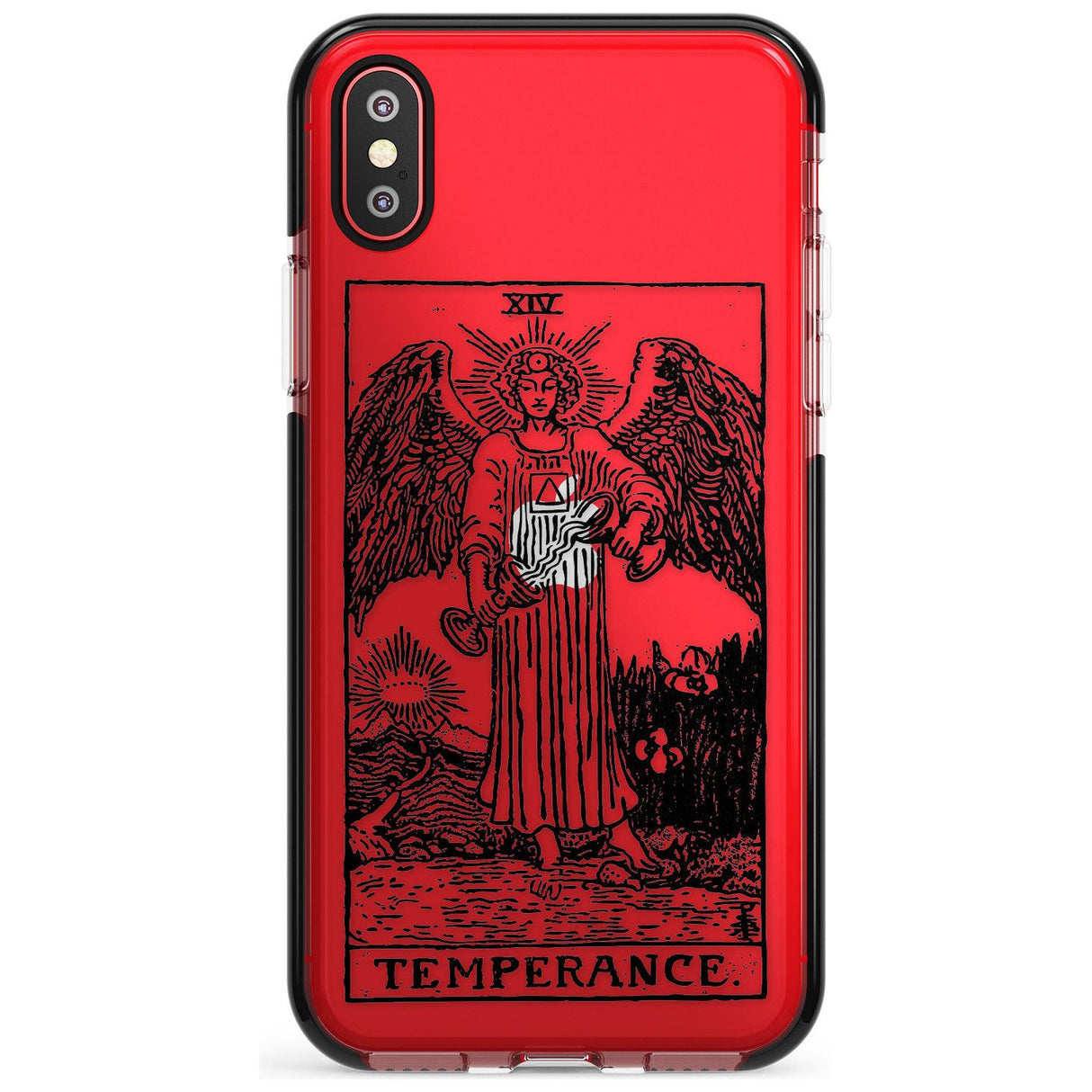 Temperance Tarot Card - Transparent Pink Fade Impact Phone Case for iPhone X XS Max XR