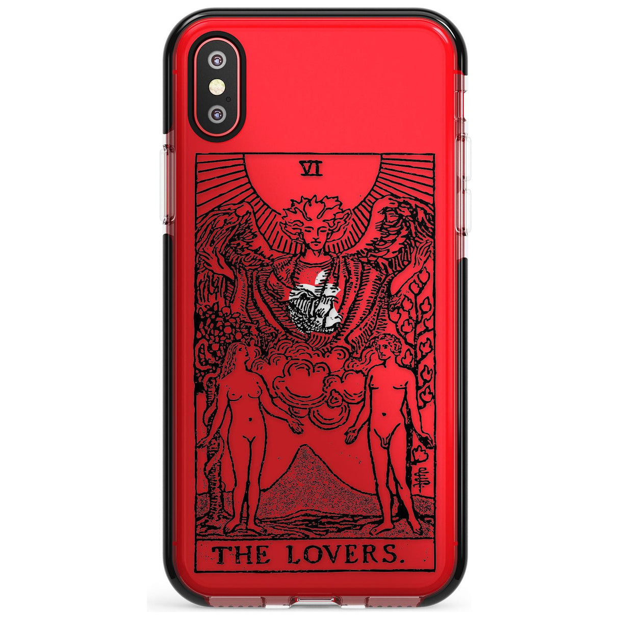 The Lovers Tarot Card - Transparent Pink Fade Impact Phone Case for iPhone X XS Max XR