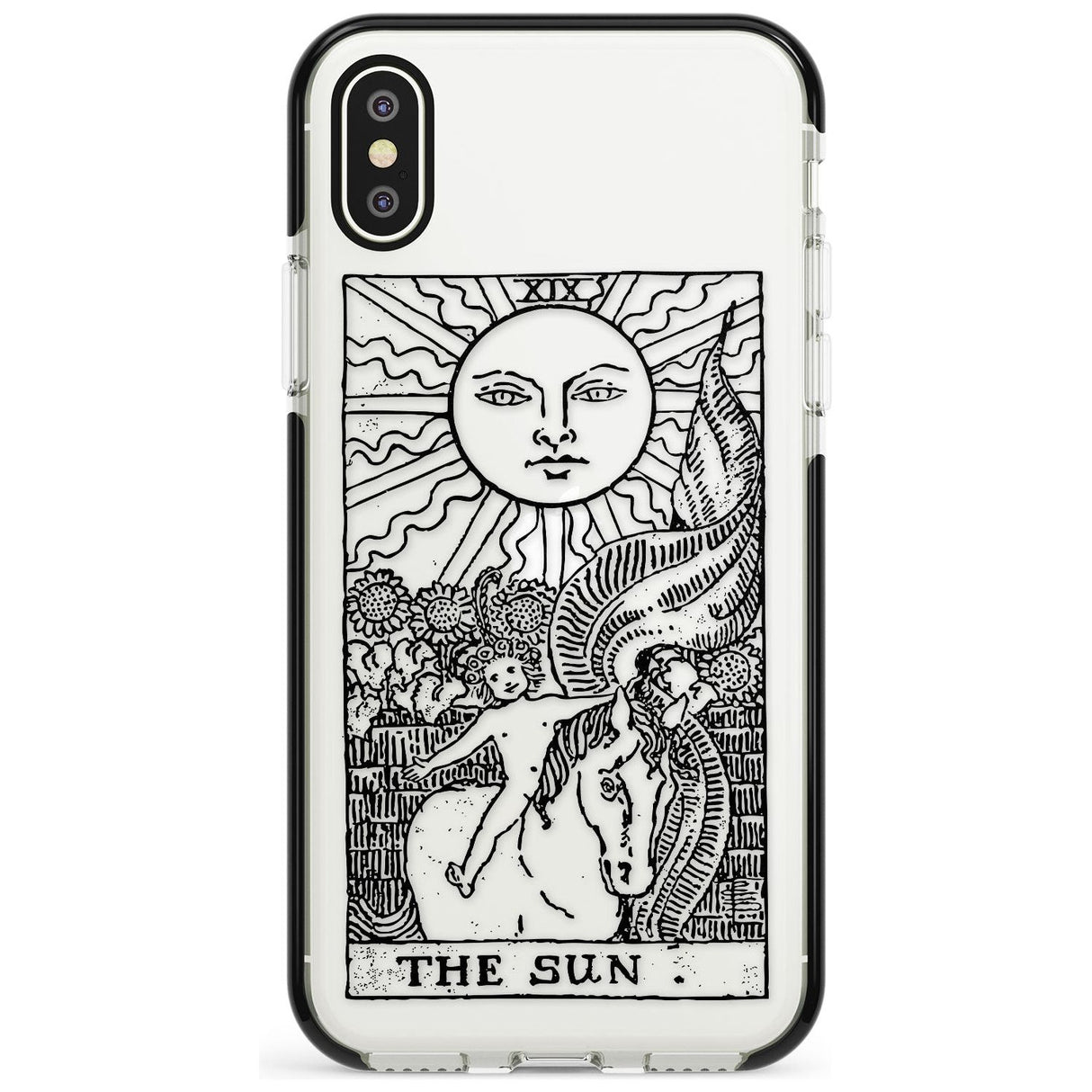 The Sun Tarot Card - Transparent Pink Fade Impact Phone Case for iPhone X XS Max XR