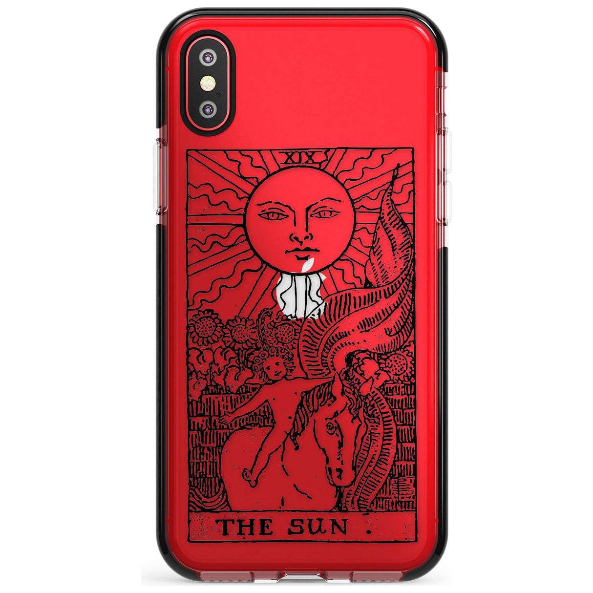 The Sun Tarot Card - Transparent Pink Fade Impact Phone Case for iPhone X XS Max XR