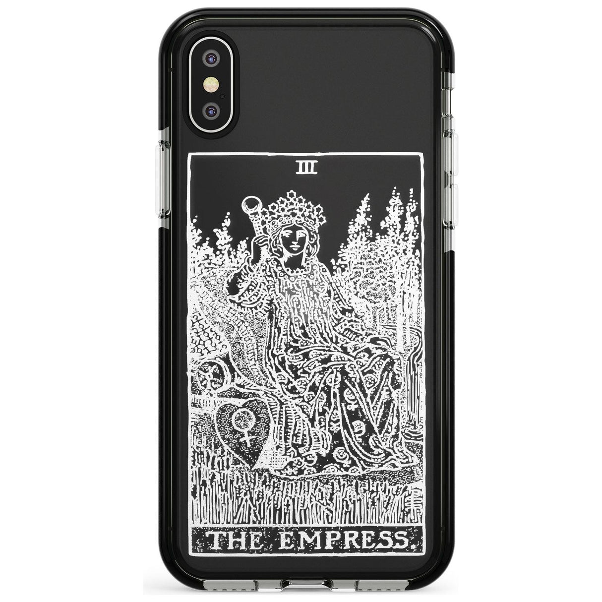 The Empress Tarot Card - White Transparent Pink Fade Impact Phone Case for iPhone X XS Max XR