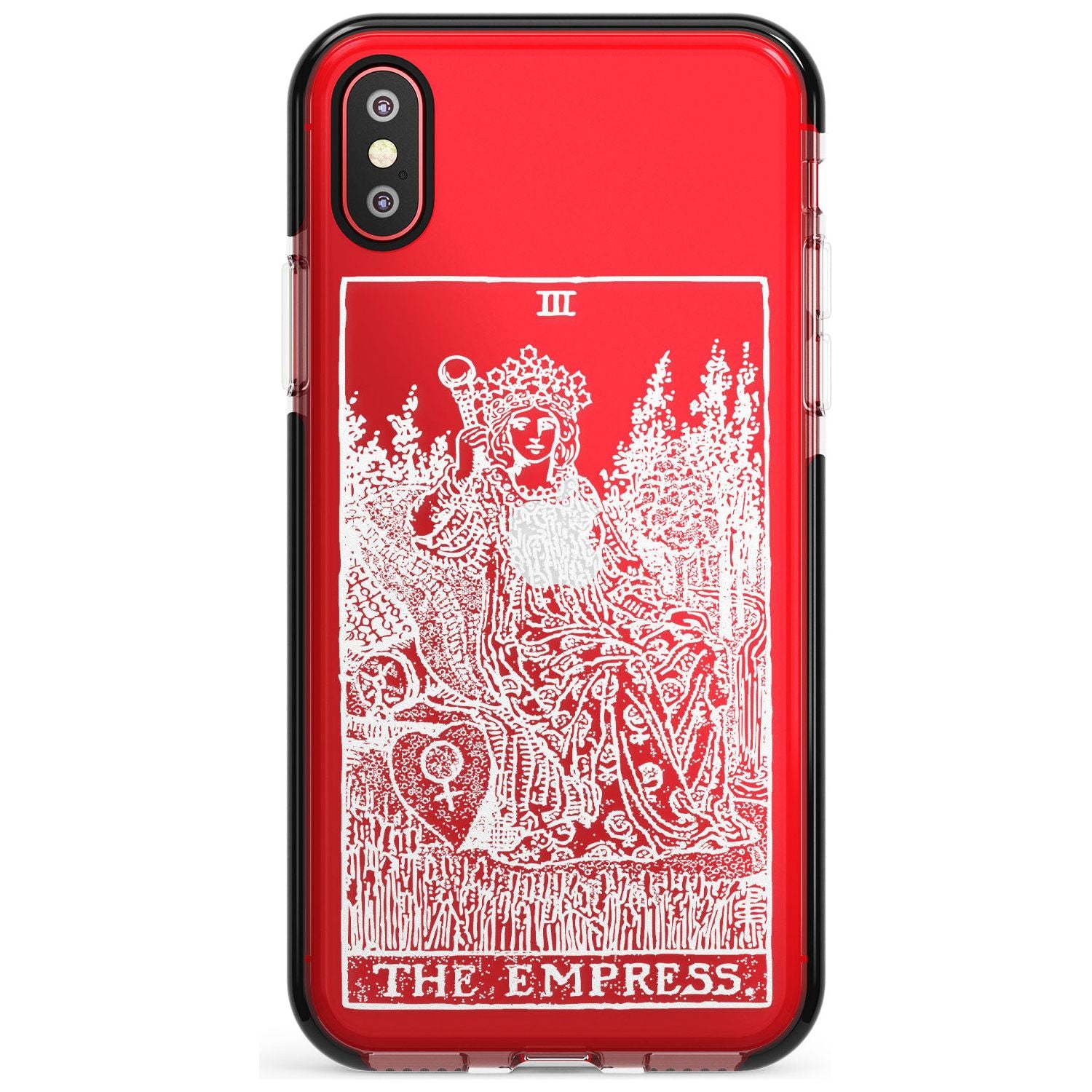 The Empress Tarot Card - White Transparent Pink Fade Impact Phone Case for iPhone X XS Max XR
