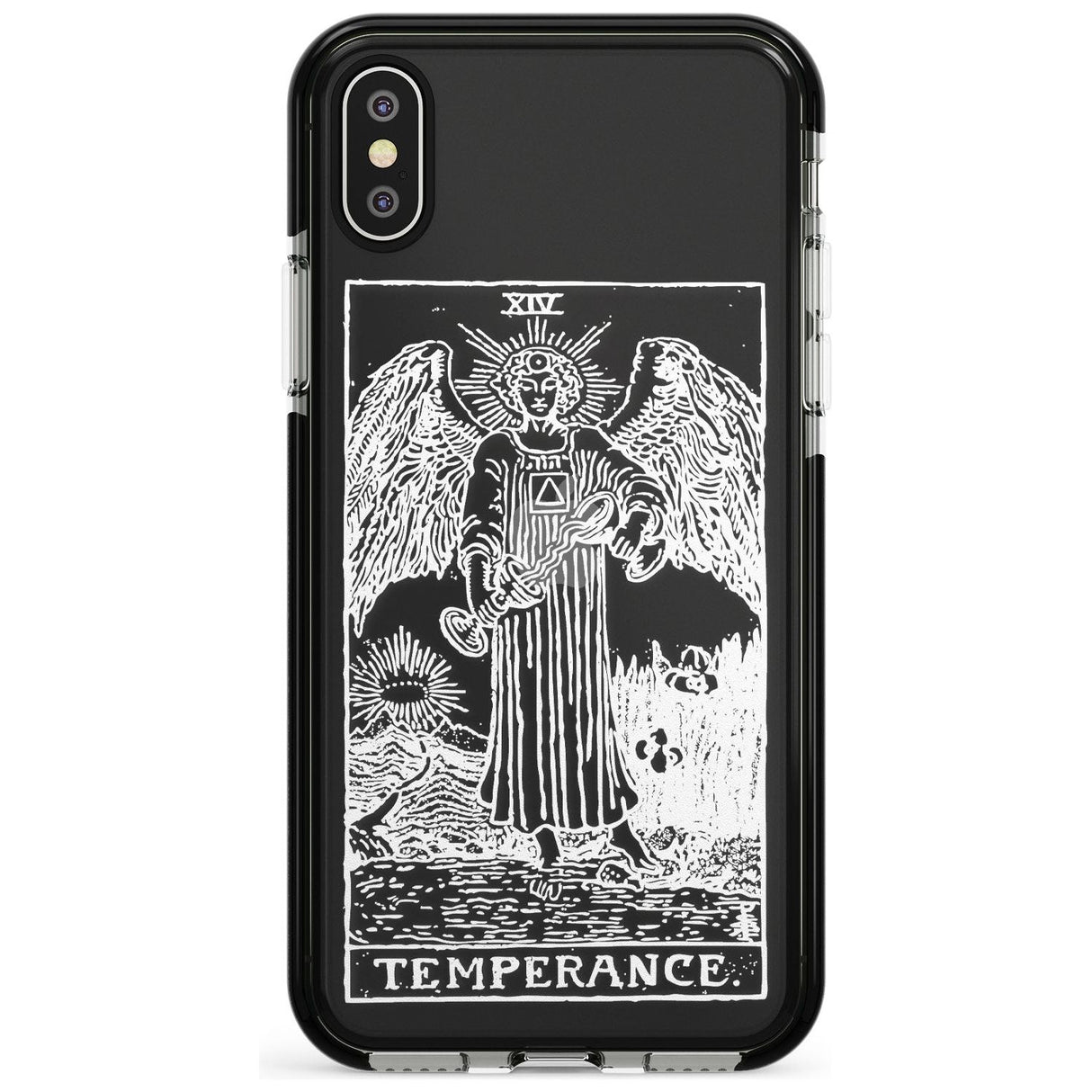 Temperance Tarot Card - White Transparent Pink Fade Impact Phone Case for iPhone X XS Max XR