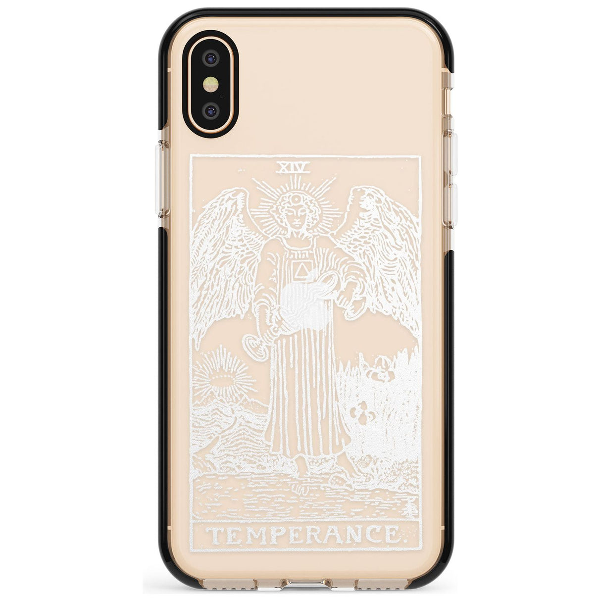 Temperance Tarot Card - White Transparent Pink Fade Impact Phone Case for iPhone X XS Max XR