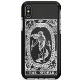 The World Tarot Card - White Transparent Pink Fade Impact Phone Case for iPhone X XS Max XR