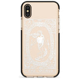 The World Tarot Card - White Transparent Pink Fade Impact Phone Case for iPhone X XS Max XR