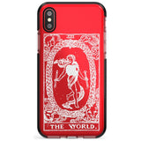 The World Tarot Card - White Transparent Pink Fade Impact Phone Case for iPhone X XS Max XR