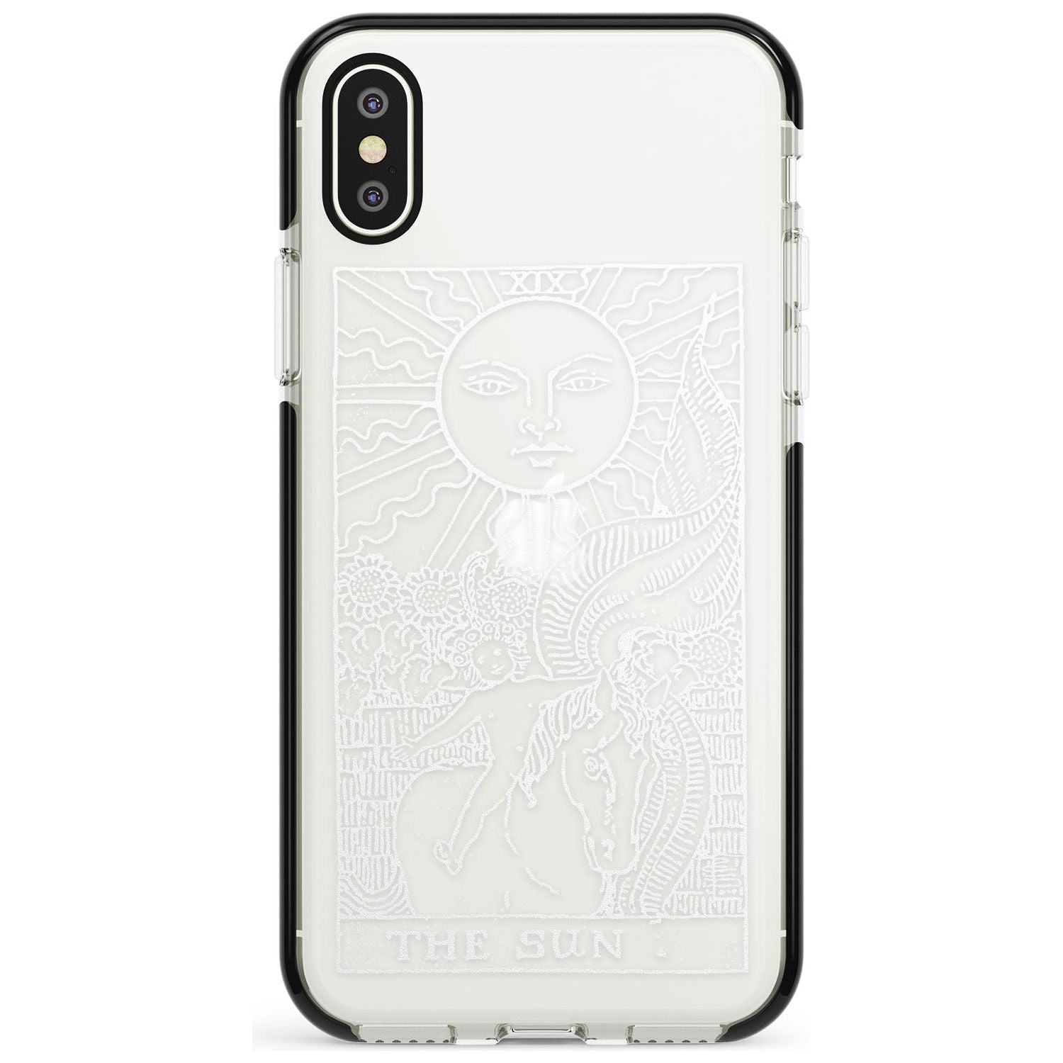 The Sun Tarot Card - White Transparent Pink Fade Impact Phone Case for iPhone X XS Max XR