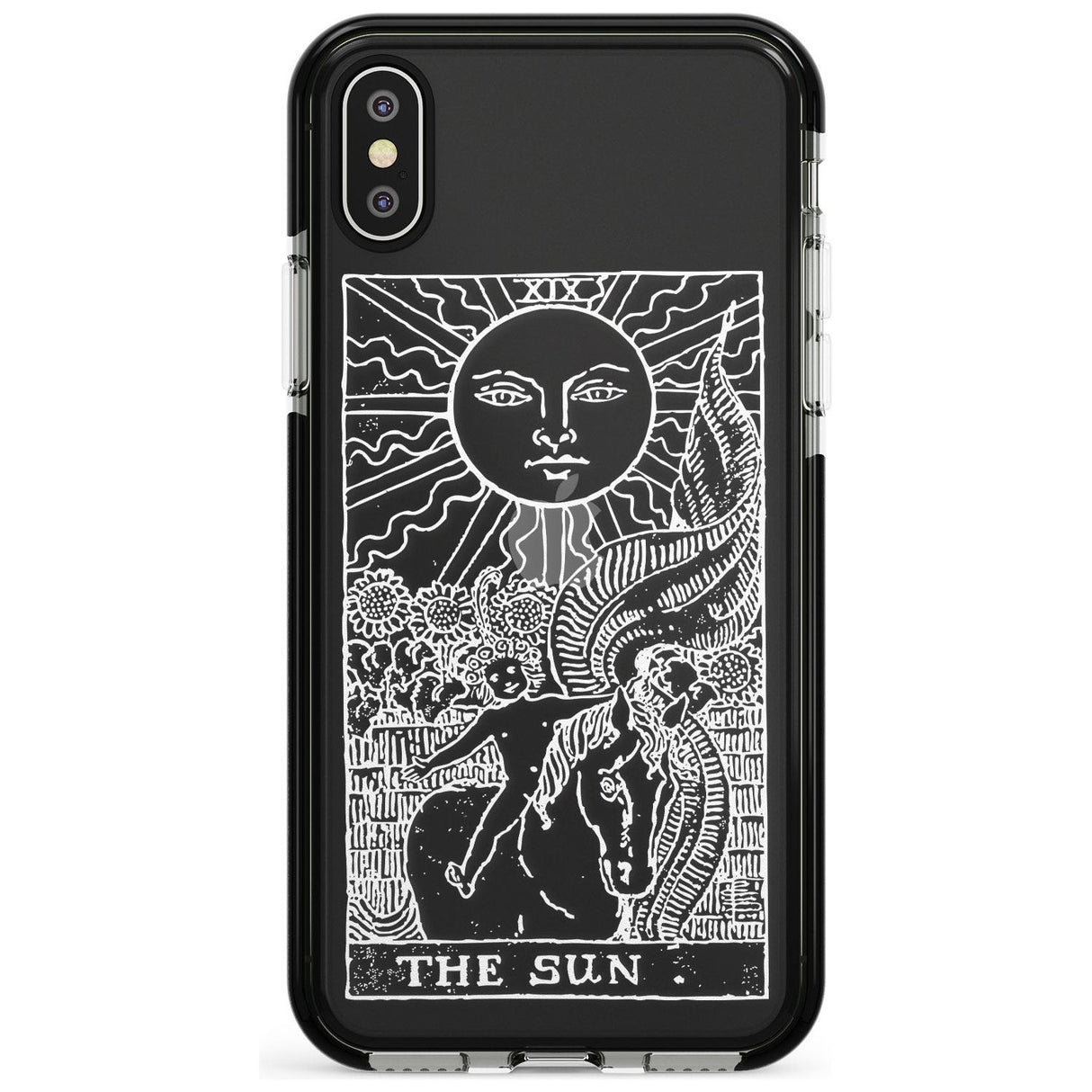 The Sun Tarot Card - White Transparent Pink Fade Impact Phone Case for iPhone X XS Max XR