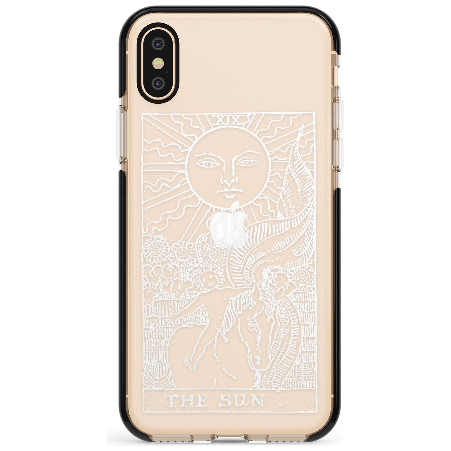 The Sun Tarot Card - White Transparent Pink Fade Impact Phone Case for iPhone X XS Max XR