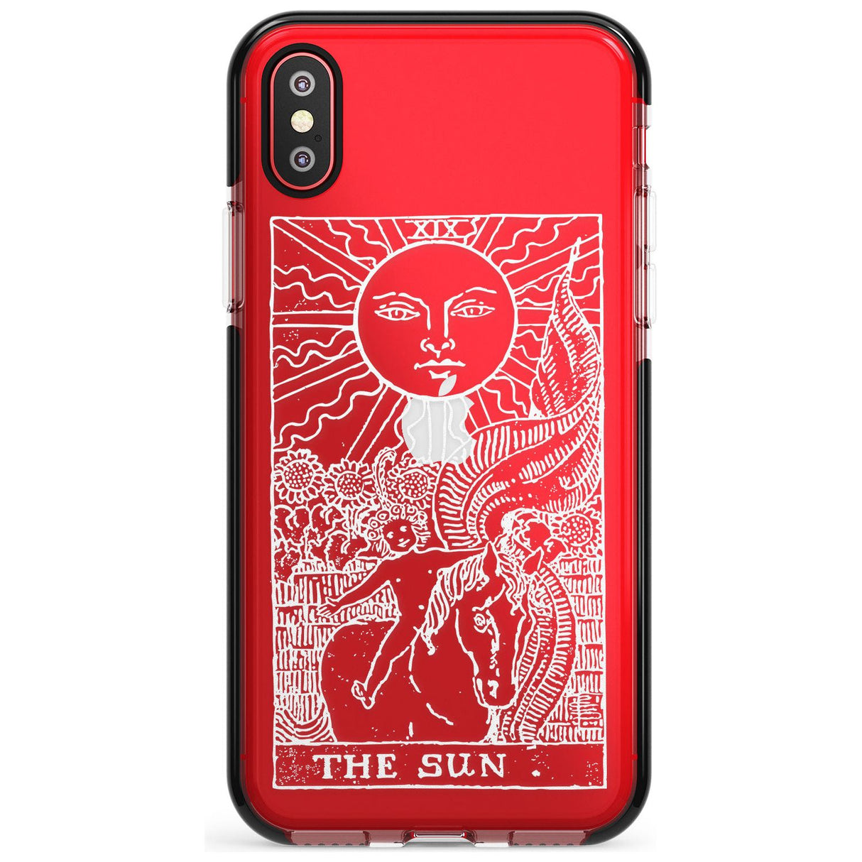 The Sun Tarot Card - White Transparent Pink Fade Impact Phone Case for iPhone X XS Max XR