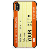 Personalised Create Your Own Train Ticket Black Impact Phone Case for iPhone X XS Max XR