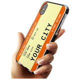 Personalised Create Your Own Train Ticket Black Impact Phone Case for iPhone X XS Max XR