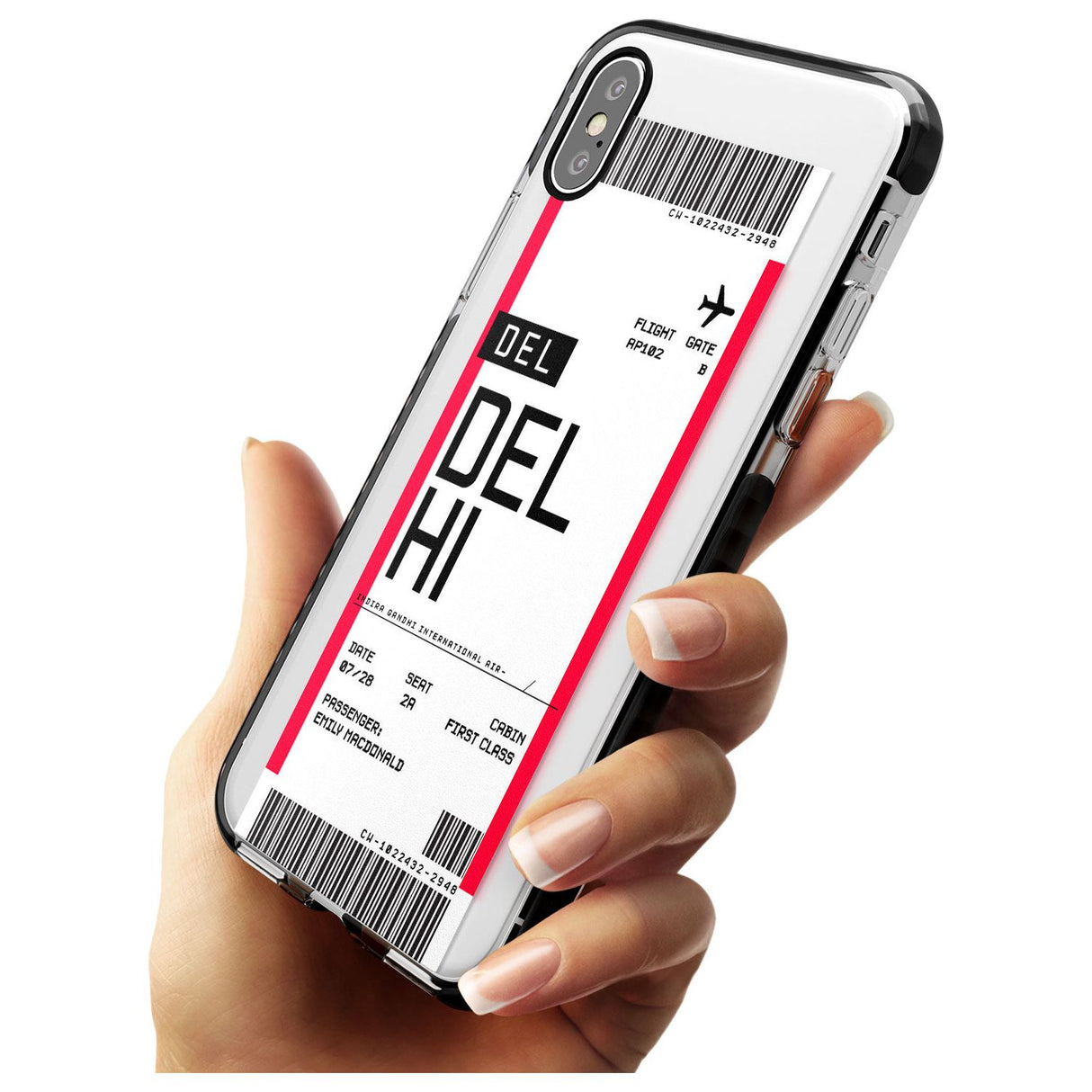 Delhi Boarding Pass iPhone Case   Custom Phone Case - Case Warehouse