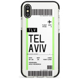 Tel Aviv Boarding Pass iPhone Case  Black Impact Custom Phone Case - Case Warehouse