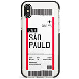 São Paulo Boarding Pass iPhone Case  Black Impact Custom Phone Case - Case Warehouse