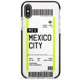 Mexico City Boarding Pass iPhone Case  Black Impact Custom Phone Case - Case Warehouse