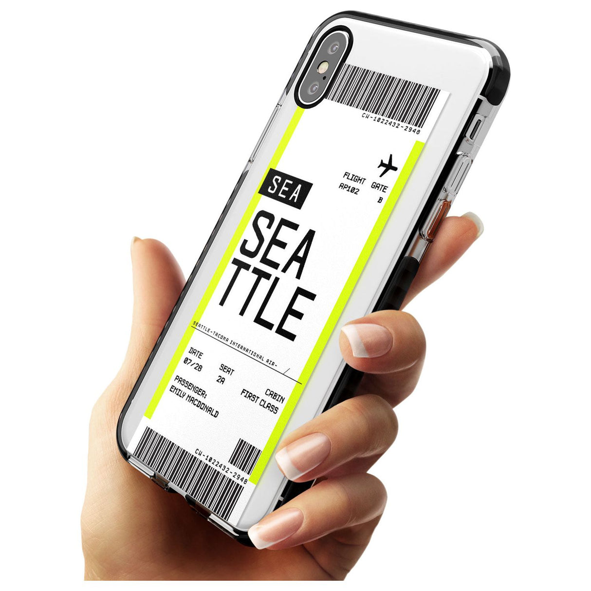 Seattle Boarding Pass iPhone Case   Custom Phone Case - Case Warehouse