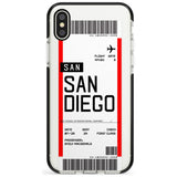 San Diego Boarding Pass iPhone Case  Black Impact Custom Phone Case - Case Warehouse