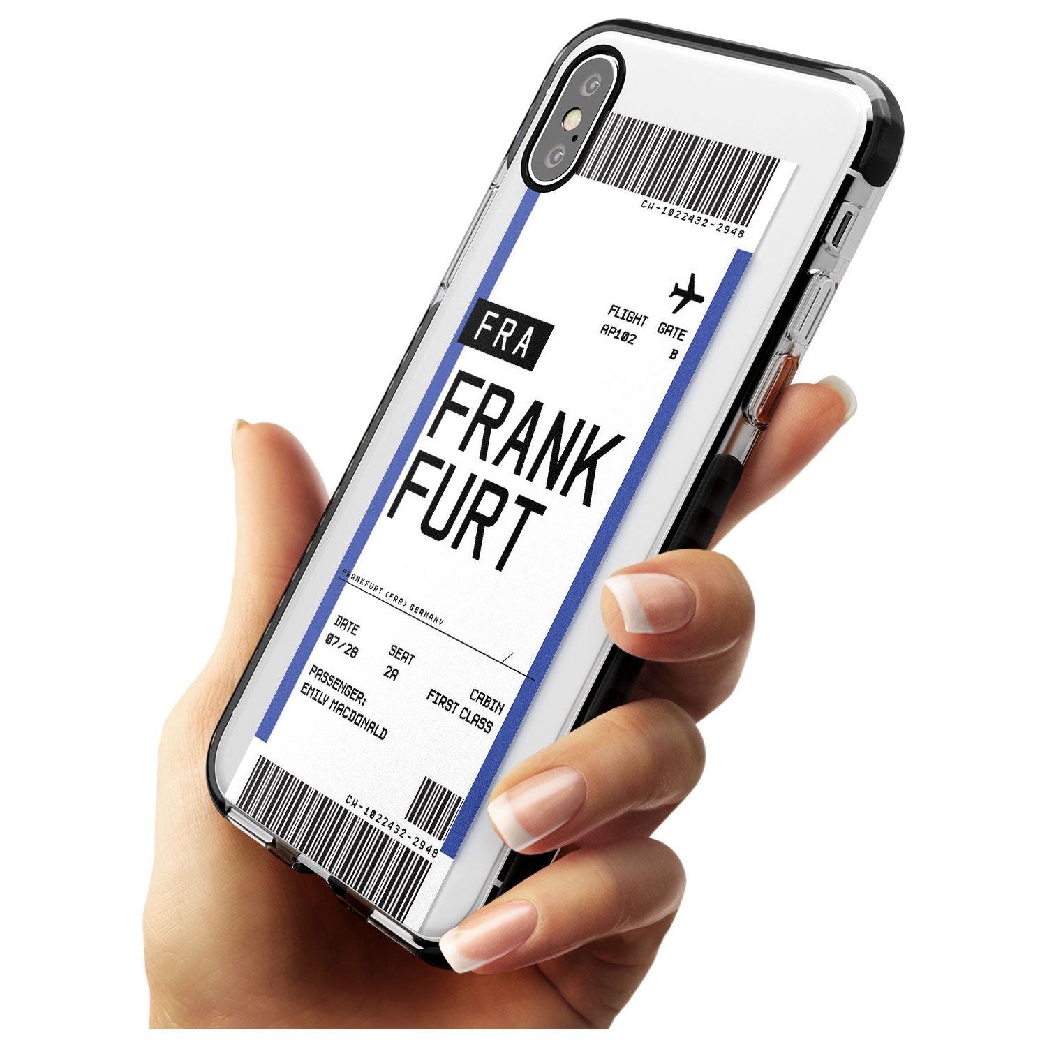 Frankfurt Boarding Pass iPhone Case   Custom Phone Case - Case Warehouse