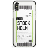 Stockholm Boarding Pass iPhone Case  Black Impact Custom Phone Case - Case Warehouse