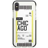 Chicago Boarding Pass iPhone Case  Black Impact Custom Phone Case - Case Warehouse