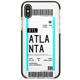 Atlanta Boarding Pass iPhone Case  Black Impact Custom Phone Case - Case Warehouse