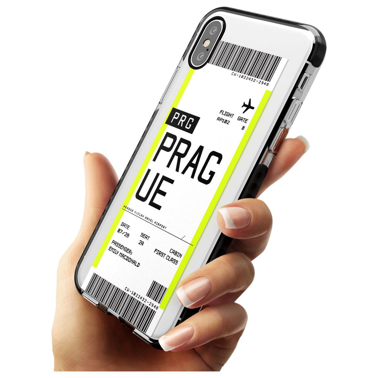 Prague Boarding Pass   Custom Phone Case - Case Warehouse