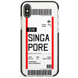 Singapore Boarding Pass iPhone Case  Black Impact Custom Phone Case - Case Warehouse