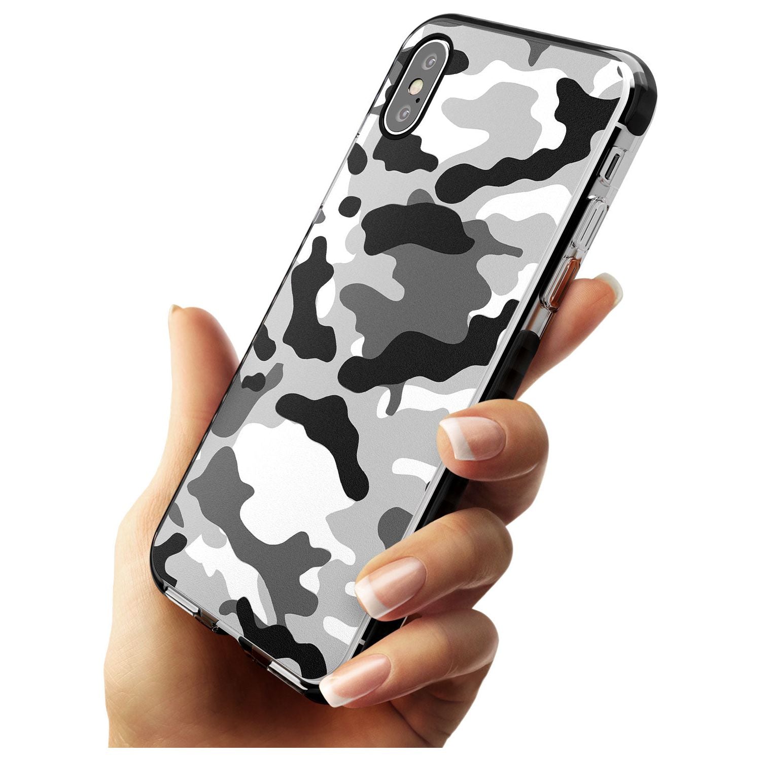 Grey Camo Black Impact Phone Case for iPhone X XS Max XR