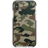 Green and Brown Camo Black Impact Phone Case for iPhone X XS Max XR