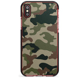 Green and Brown Camo Black Impact Phone Case for iPhone X XS Max XR