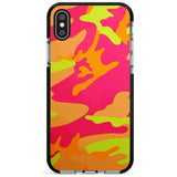 Neon Camo Black Impact Phone Case for iPhone X XS Max XR