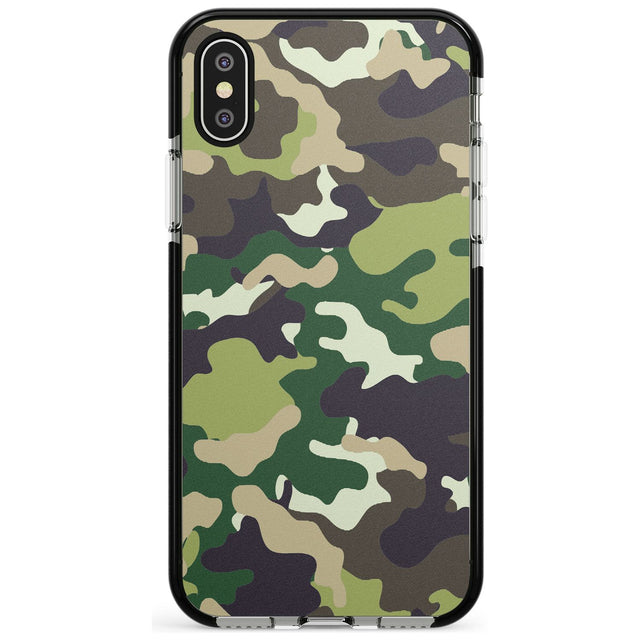 Green Camo Black Impact Phone Case for iPhone X XS Max XR