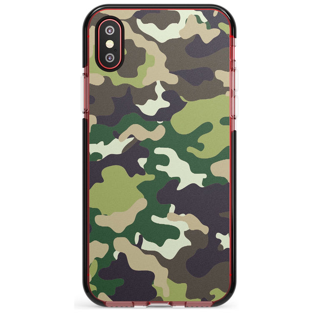 Green Camo Black Impact Phone Case for iPhone X XS Max XR