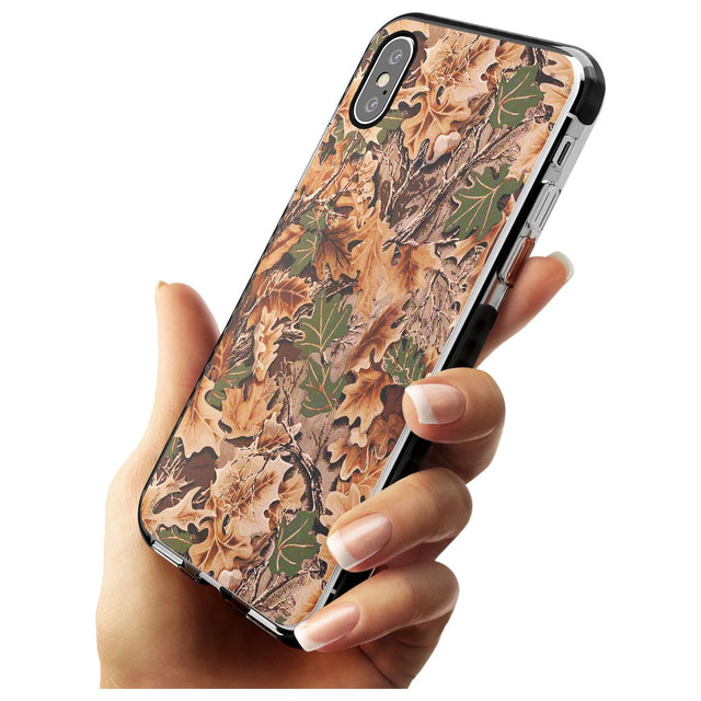 Leaves Camo Black Impact Phone Case for iPhone X XS Max XR