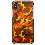 Orange Camo Black Impact Phone Case for iPhone X XS Max XR