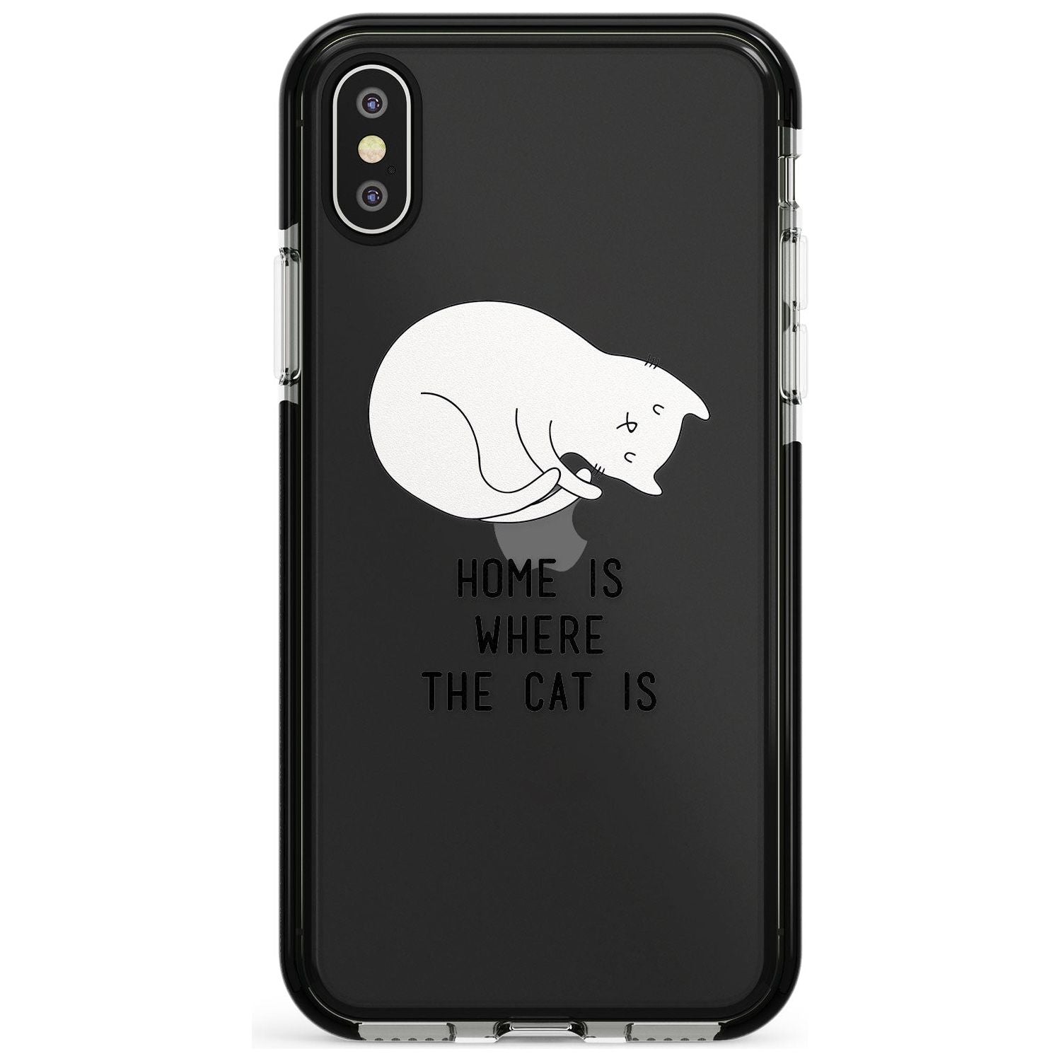 Home Is Where the Cat is Pink Fade Impact Phone Case for iPhone X XS Max XR