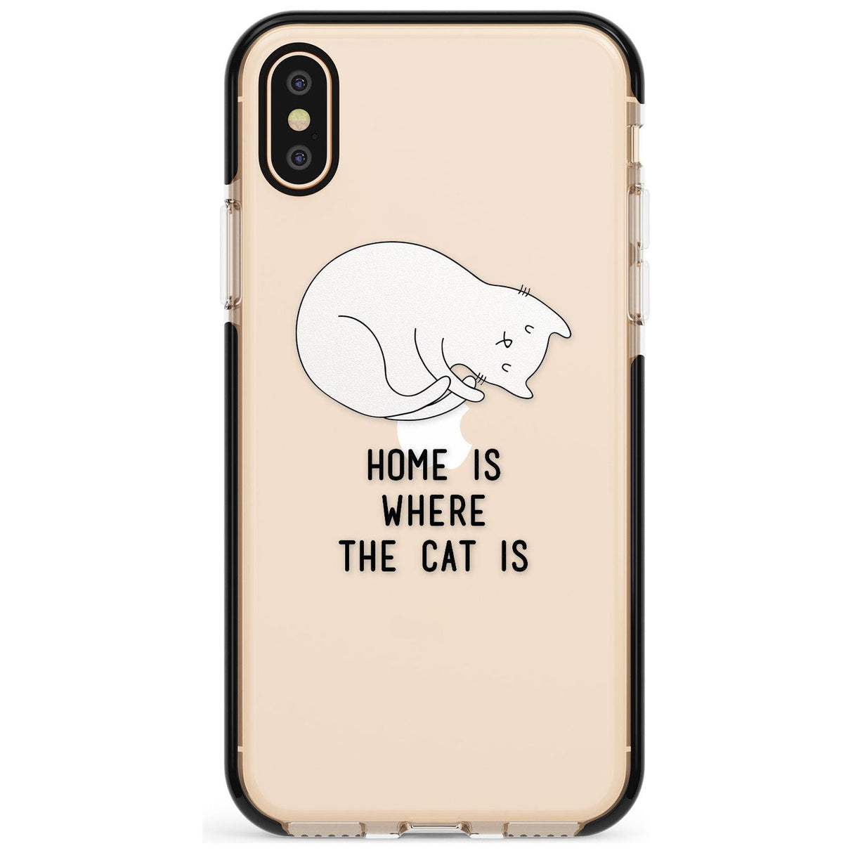 Home Is Where the Cat is Pink Fade Impact Phone Case for iPhone X XS Max XR