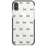 British Shorthair Cat Pattern Black Impact Phone Case for iPhone X XS Max XR