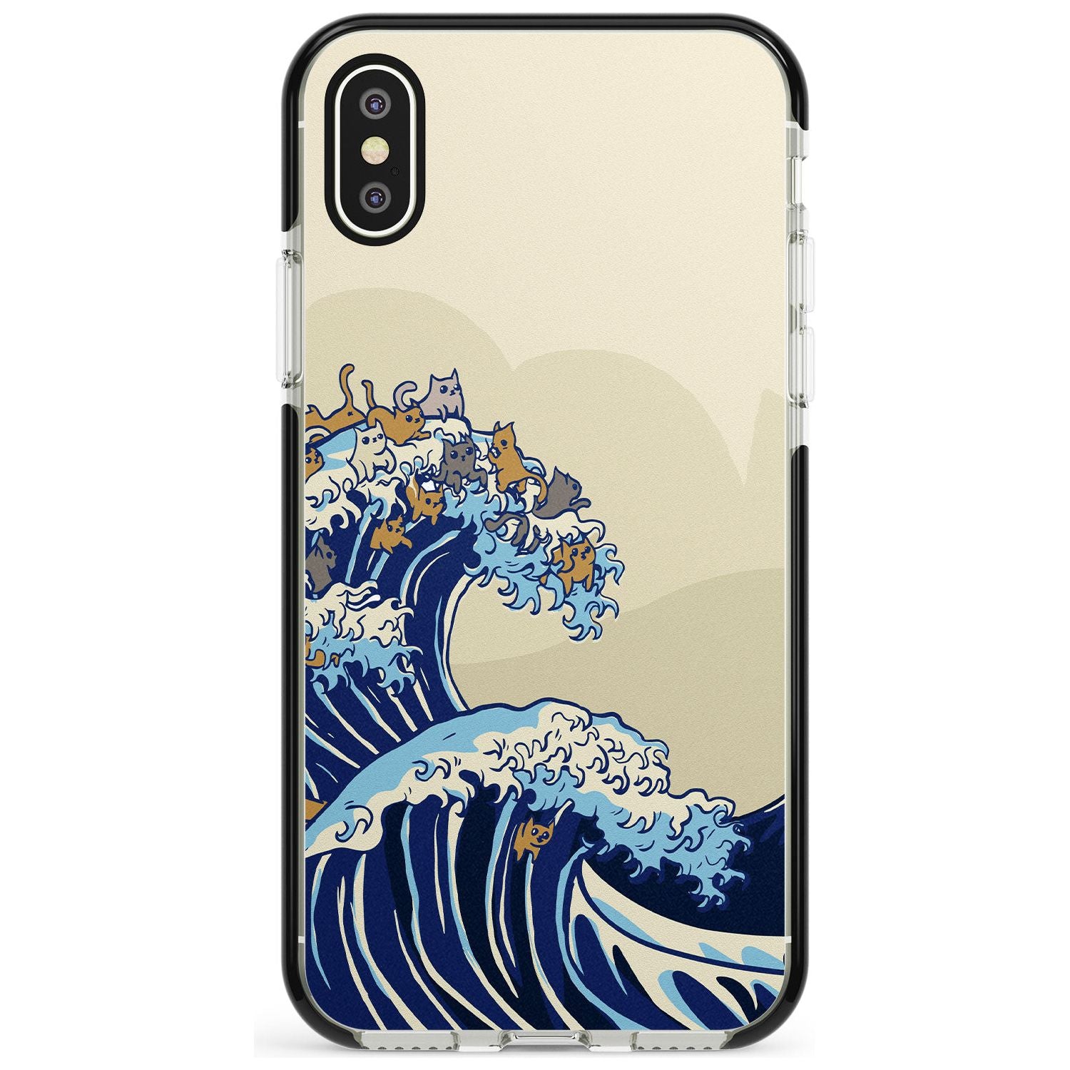 The Great Cat Wave Black Impact Phone Case for iPhone X XS Max XR