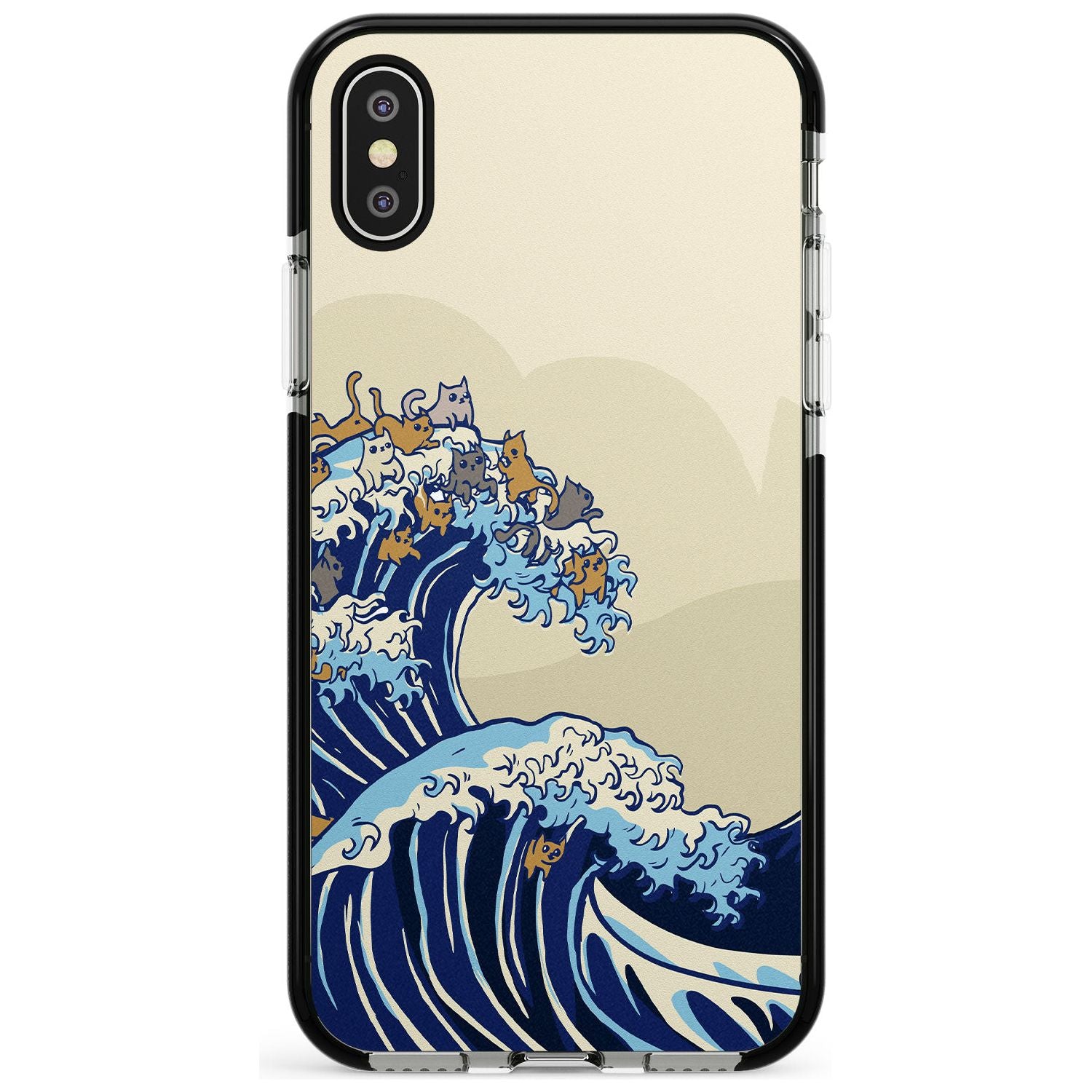 The Great Cat Wave Black Impact Phone Case for iPhone X XS Max XR